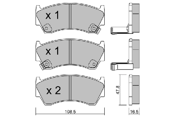 Brake Pad Set, disc brake Premium ADVICS by AISIN BPNI-1012