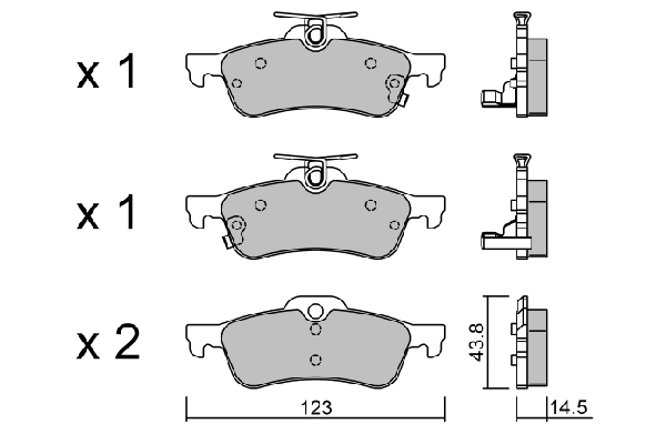 Brake Pad Set, disc brake Premium ADVICS by AISIN BPTO-2004