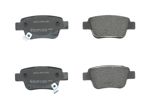 Brake Pad Set, disc brake Premium ADVICS by AISIN BPTO-2002