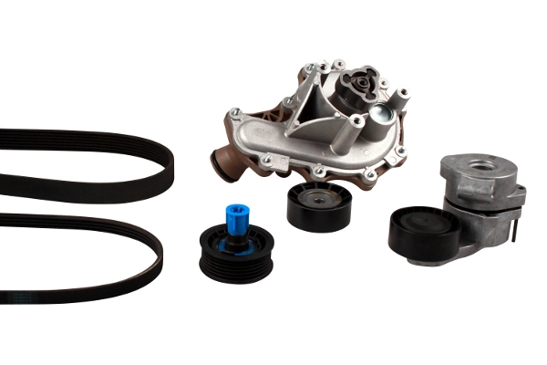 Water Pump + V-Ribbed Belt Kit PK08080