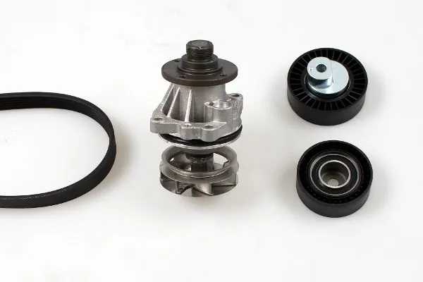 Water Pump + V-Ribbed Belt Kit PK04720