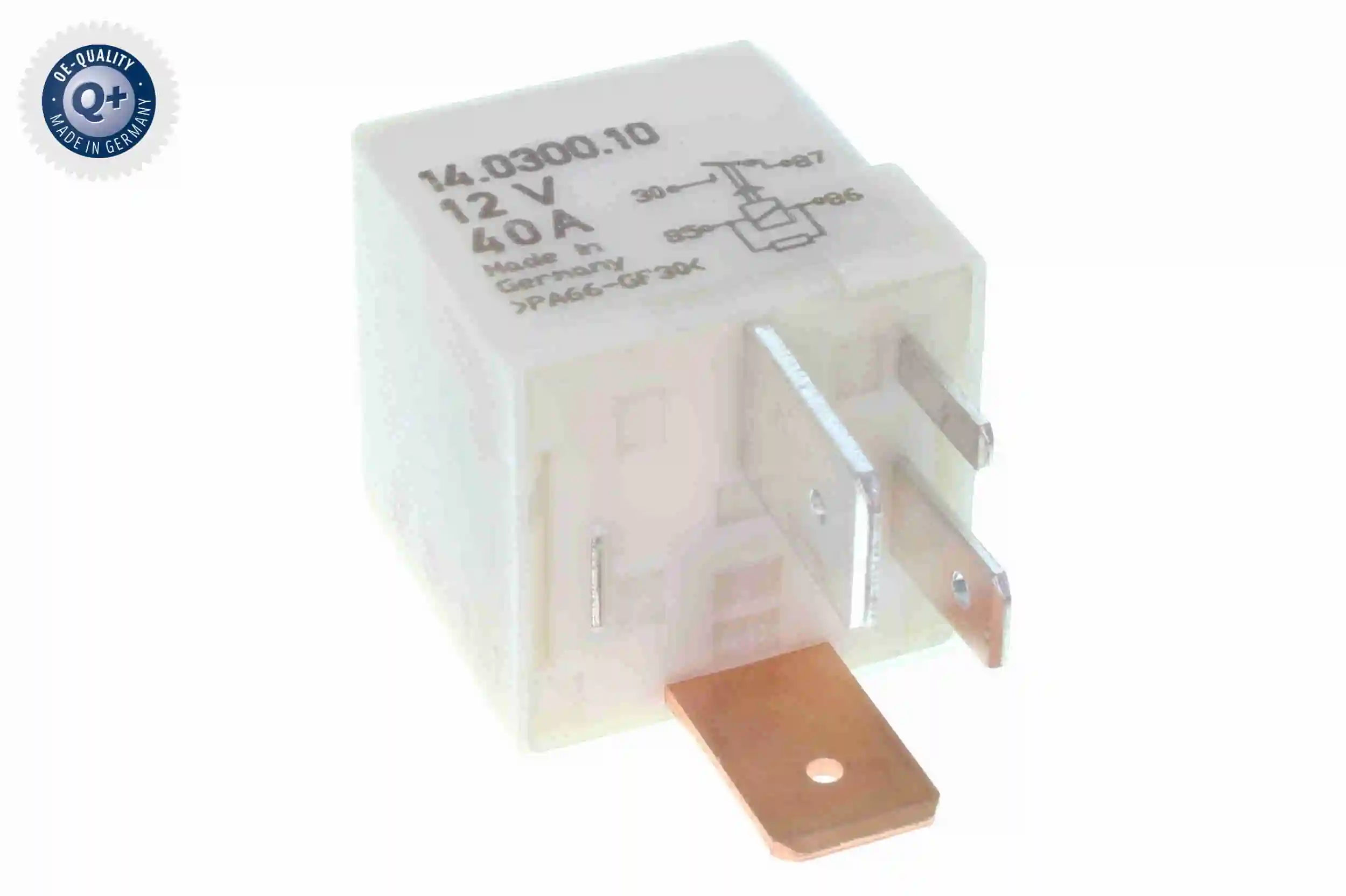 Relay, radiator fan overrun Q+, original equipment manufacturer quality MADE IN GERMANY V15-71-0004