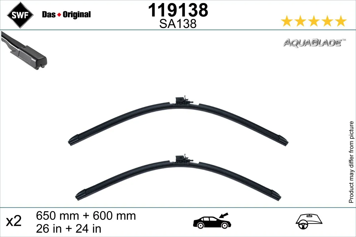 Wiper Blade DAS ORIGINAL AQUABLADE 119138