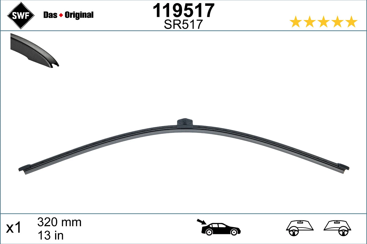 Wiper Blade DAS ORIGINAL REAR 119517