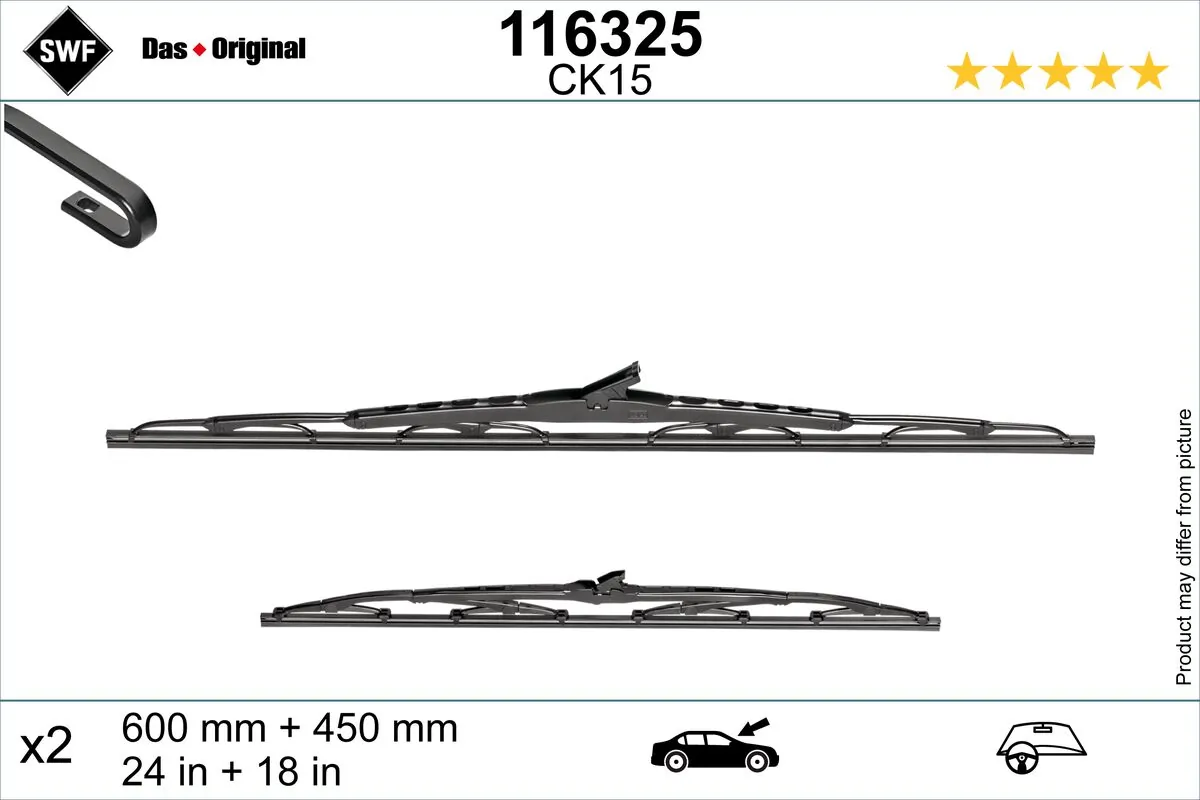 Wiper Blade DAS ORIGINAL SET 116325