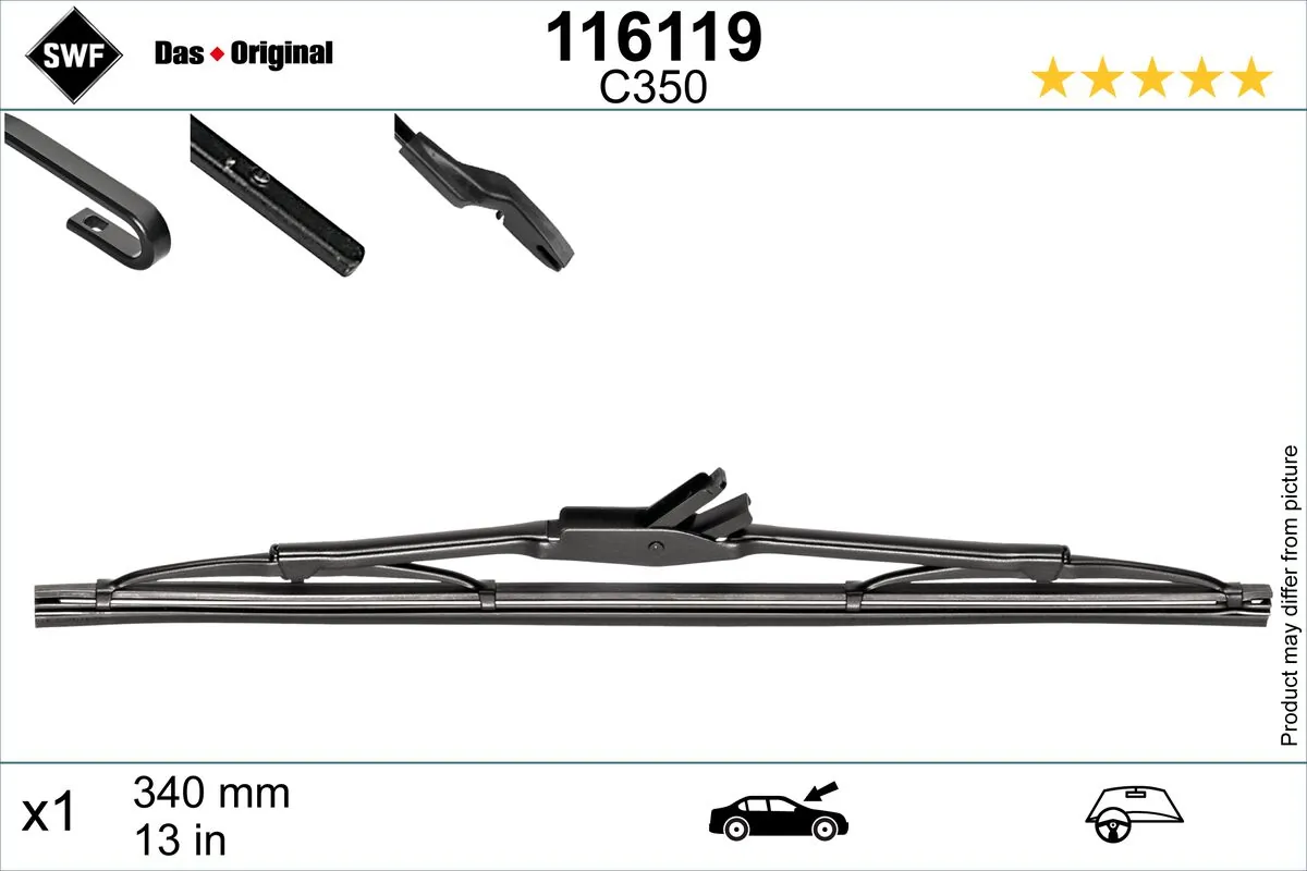 Wiper Blade DAS ORIGINAL SINGLE 116119