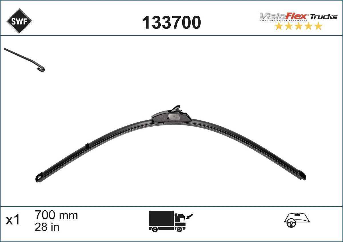 Wiper Blade ALTERNATIVE VISIOFLEX TRUCKS 133700