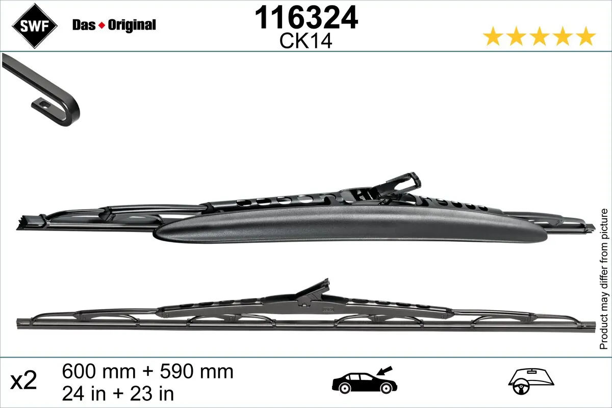 Wiper Blade DAS ORIGINAL SET 116324