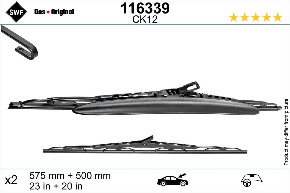 Wiper Blade DAS ORIGINAL SET 116339