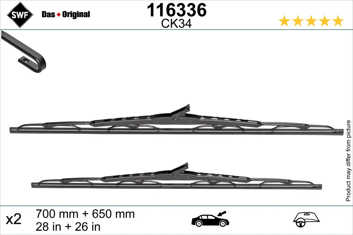 Wiper Blade DAS ORIGINAL SET 116336