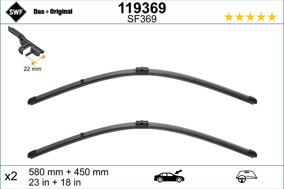 Wiper Blade DAS ORIGINAL SET 119369