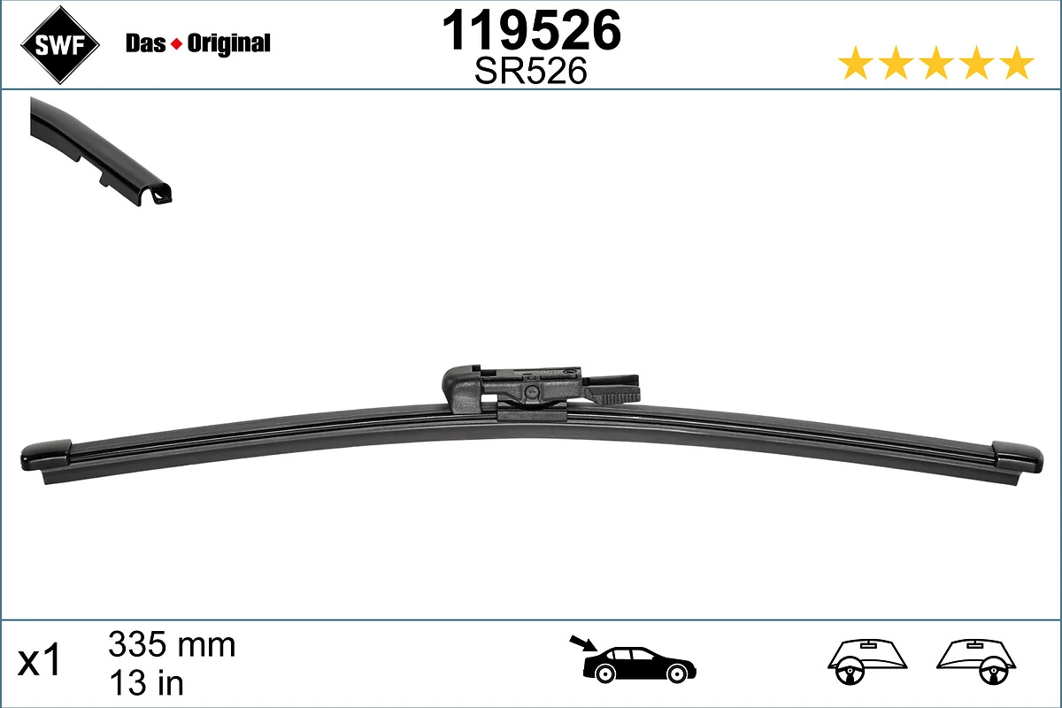 Wiper Blade DAS ORIGINAL REAR 119526