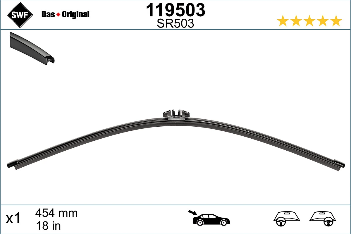 Wiper Blade DAS ORIGINAL REAR 119503