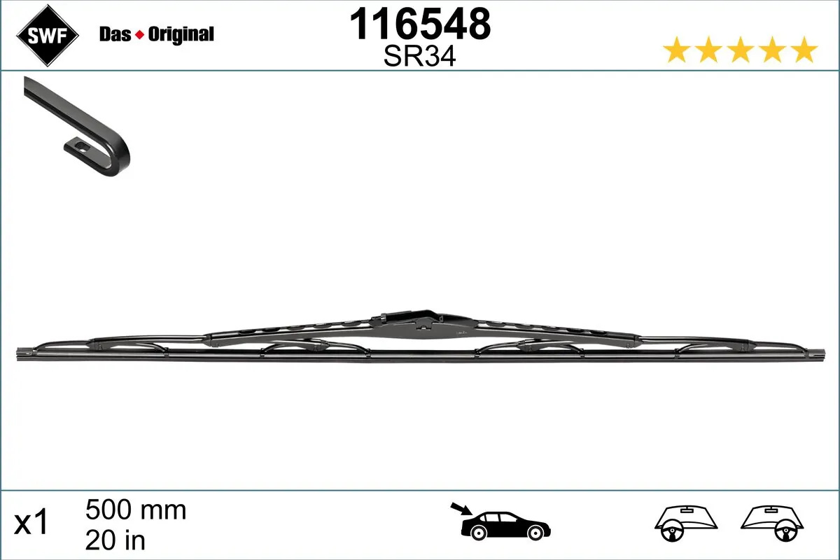 Wiper Blade DAS ORIGINAL REAR 116548
