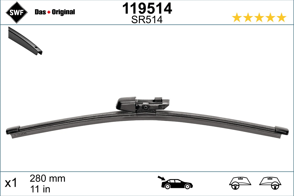 Wiper Blade DAS ORIGINAL REAR 119514