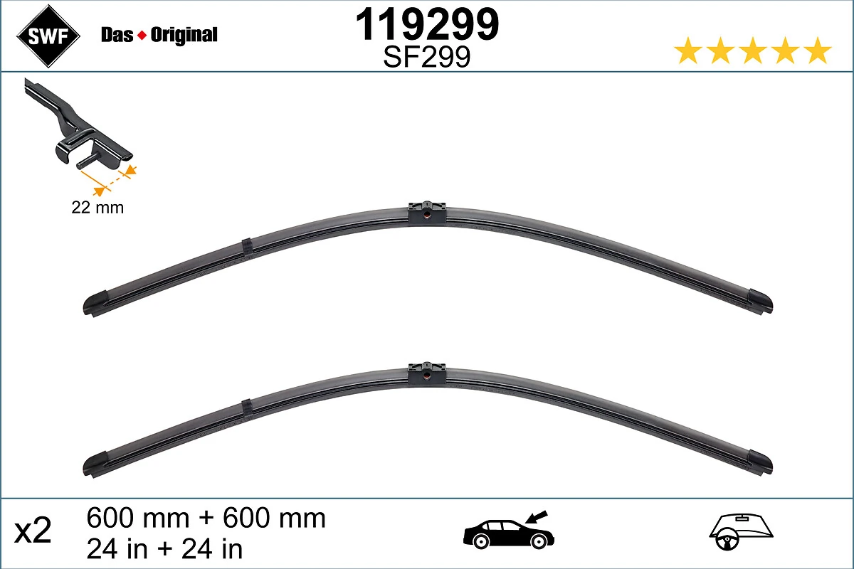 Wiper Blade DAS ORIGINAL SET 119299