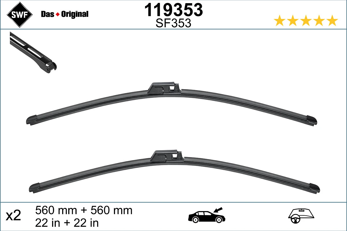 Wiper Blade DAS ORIGINAL SET 119353