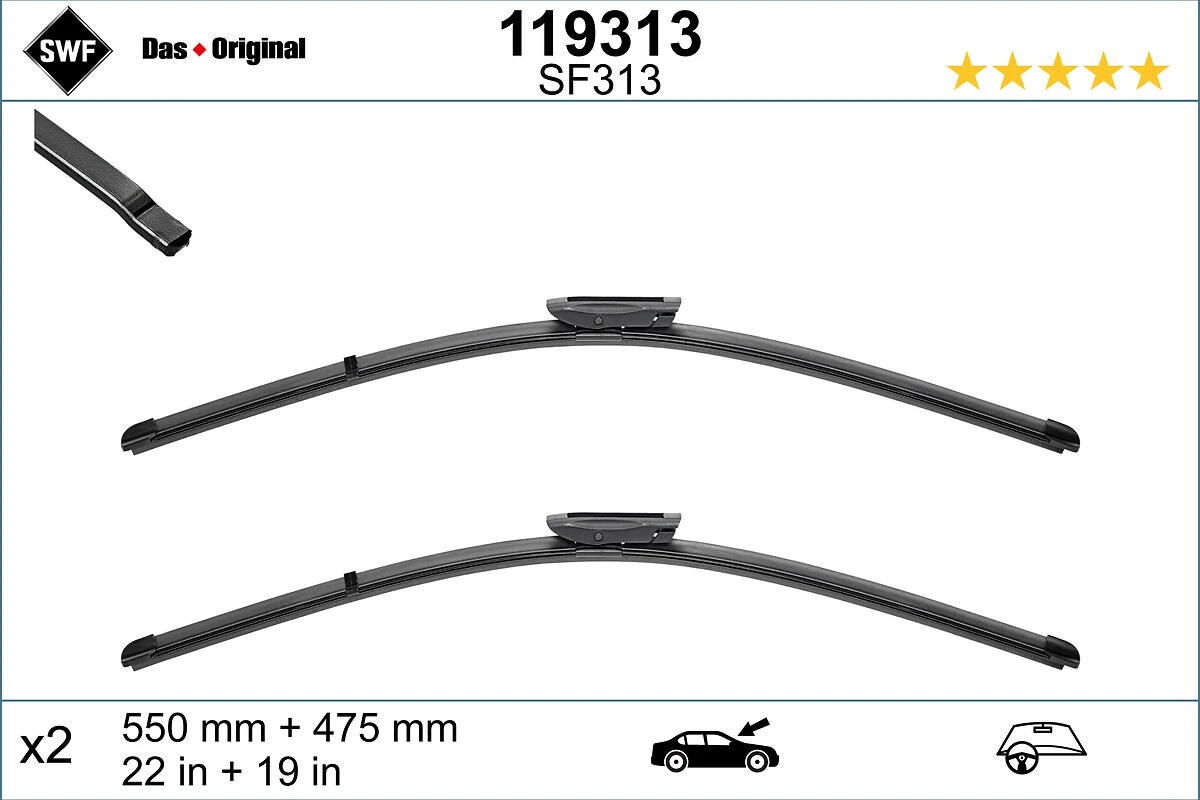 Wiper Blade DAS ORIGINAL SET 119313
