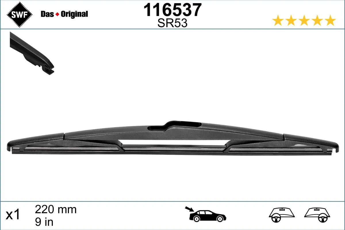 Wiper Blade DAS ORIGINAL REAR 116537