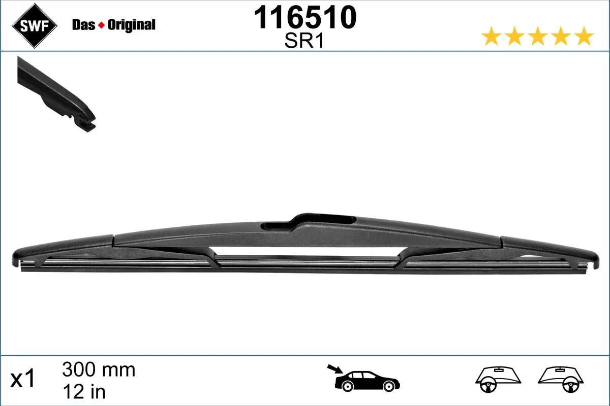 Wiper Blade DAS ORIGINAL REAR 116510