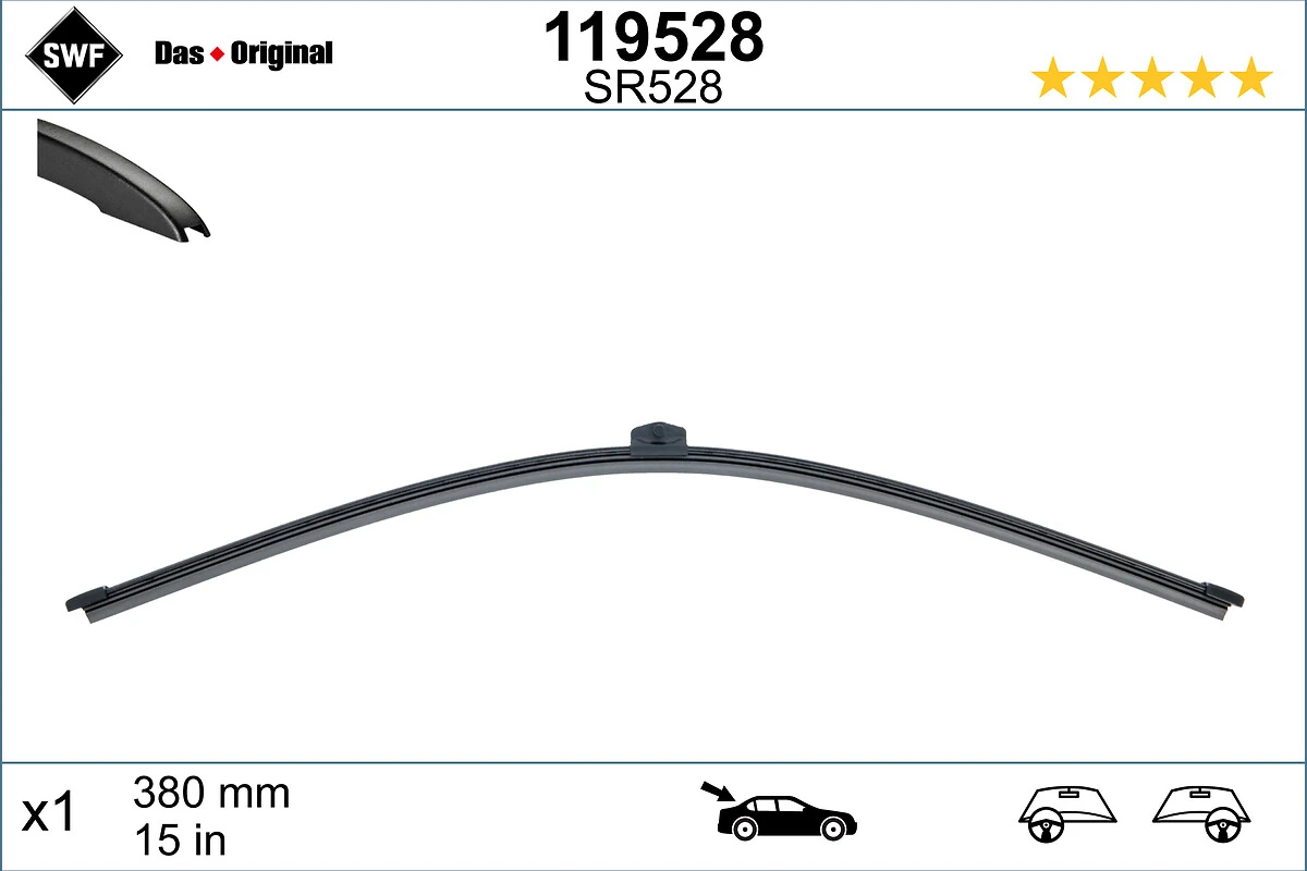Wiper Blade DAS ORIGINAL REAR 119528
