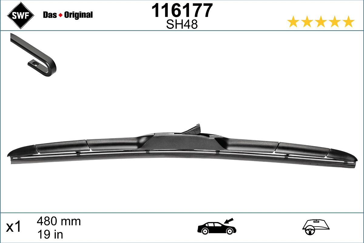 Wiper Blade DAS ORIGINAL HBLADE 116177