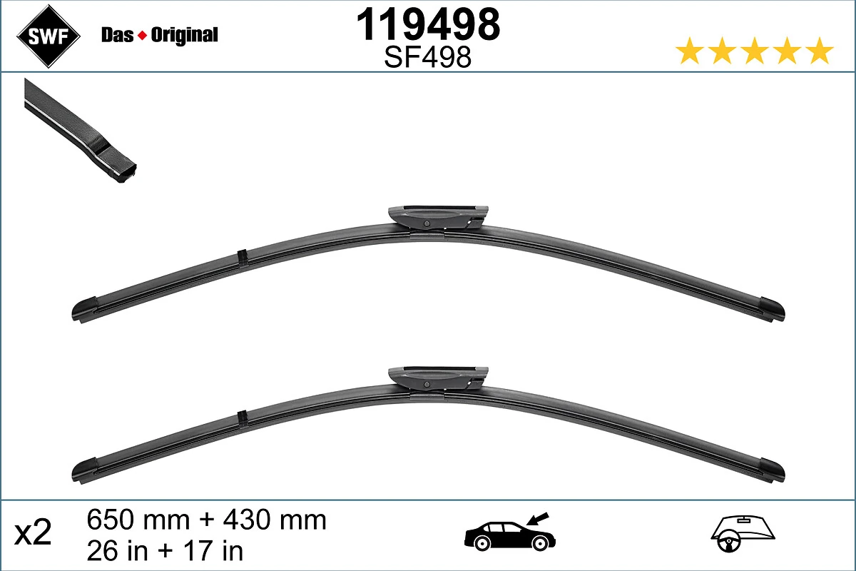 Wiper Blade DAS ORIGINAL SET 119498