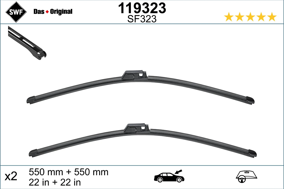 Wiper Blade DAS ORIGINAL SET 119323