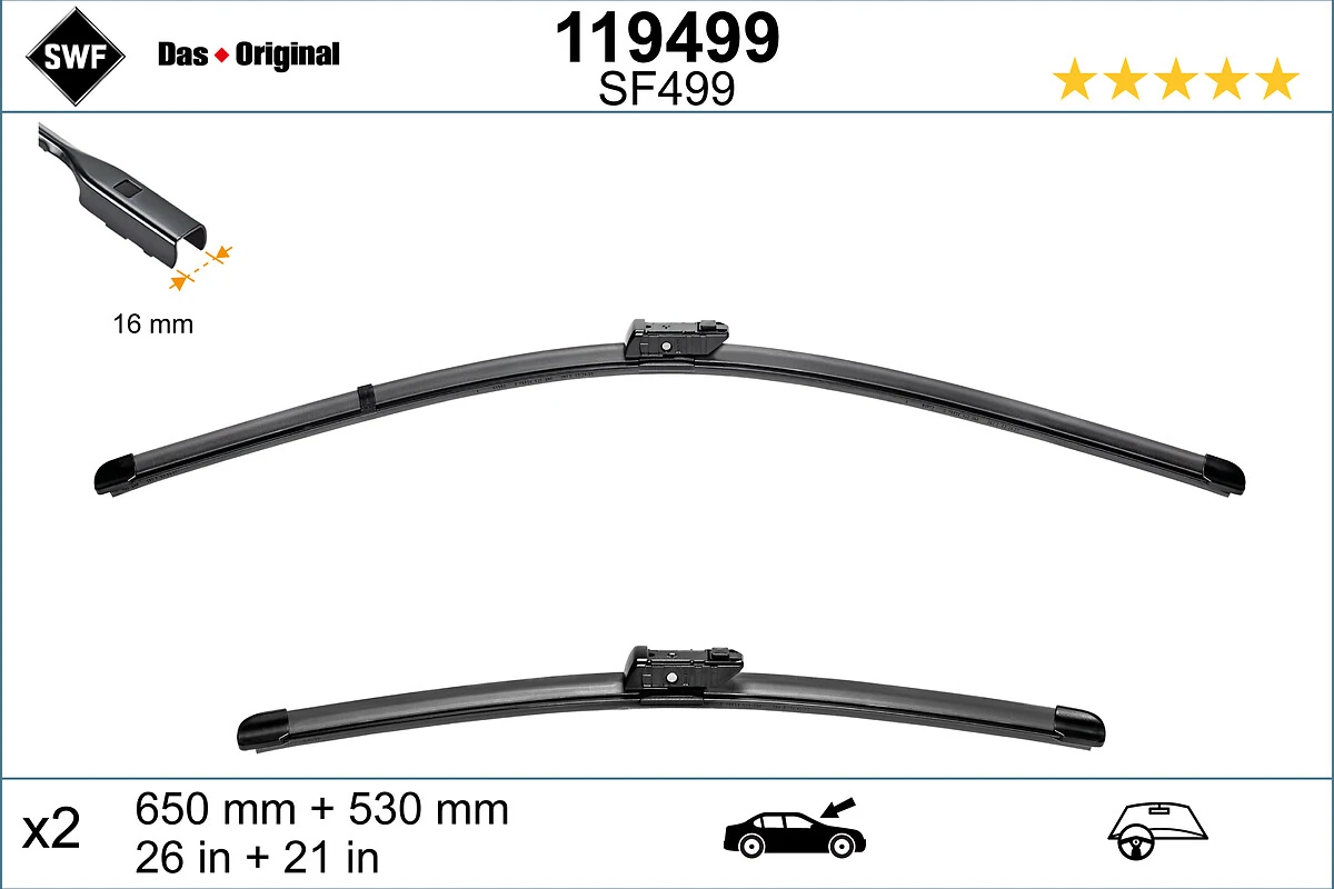 Wiper Blade DAS ORIGINAL SET 119499