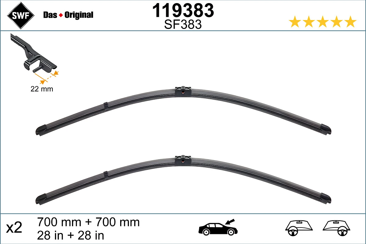 Wiper Blade DAS ORIGINAL SET 119383