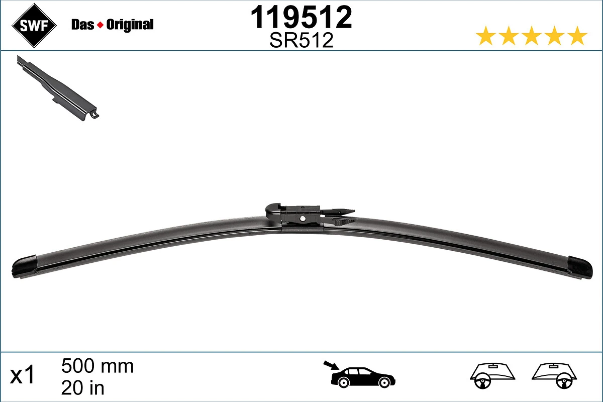 Wiper Blade DAS ORIGINAL REAR 119512