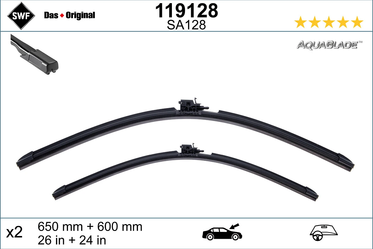 Wiper Blade DAS ORIGINAL AQUABLADE 119128