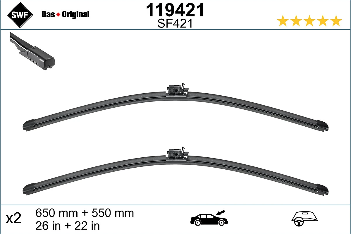 Wiper Blade DAS ORIGINAL SET 119421