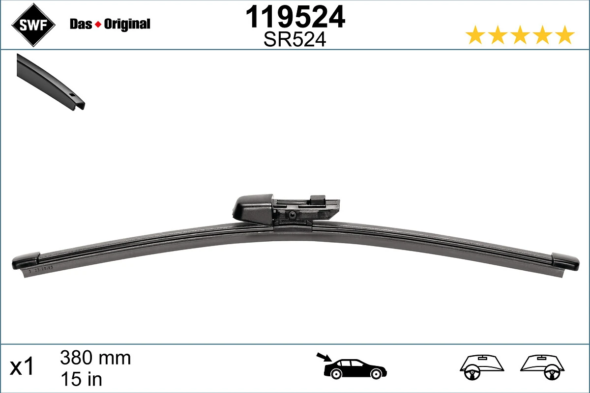 Wiper Blade DAS ORIGINAL REAR 119524