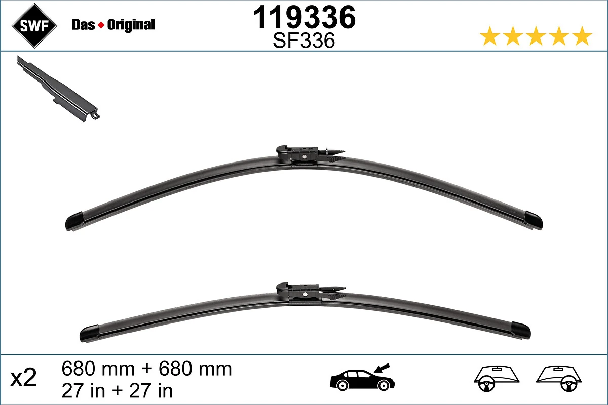 Wiper Blade DAS ORIGINAL SET 119336