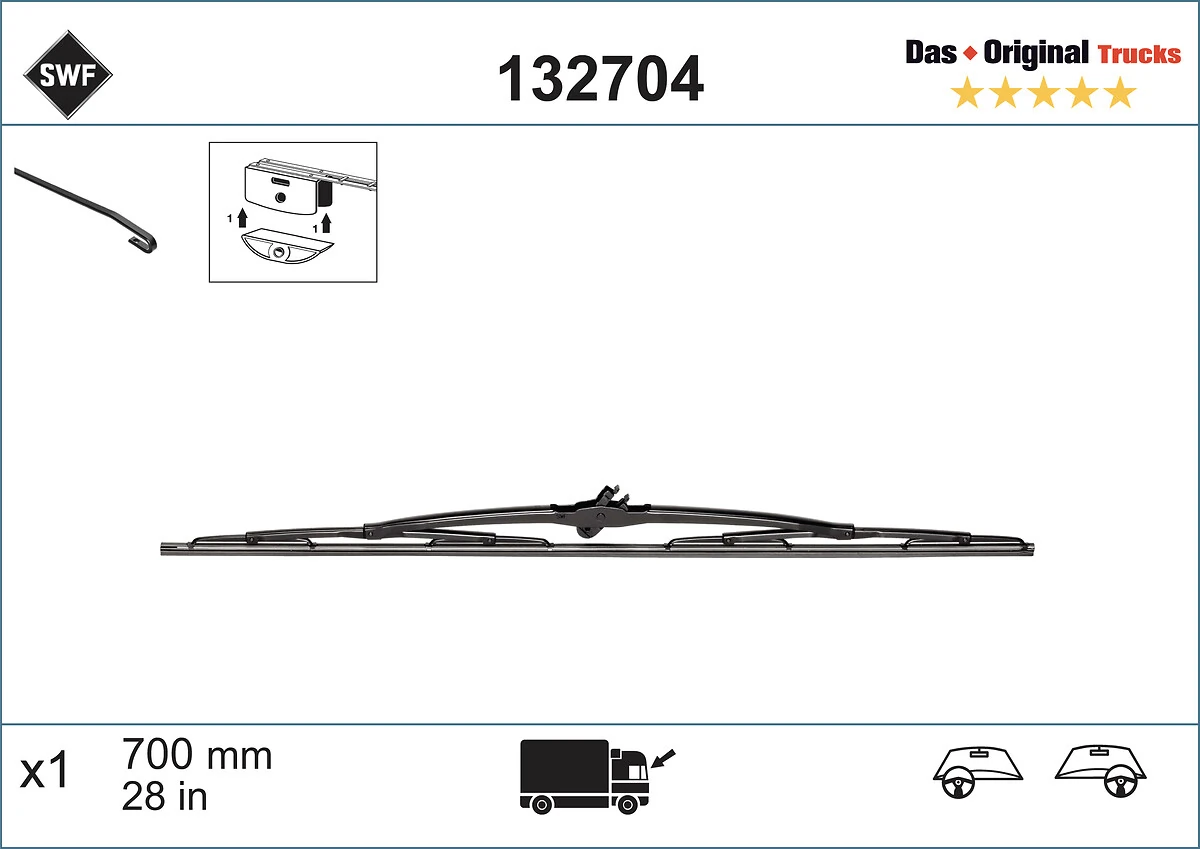 Wiper Blade DAS ORIGINAL TRUCKS 132704