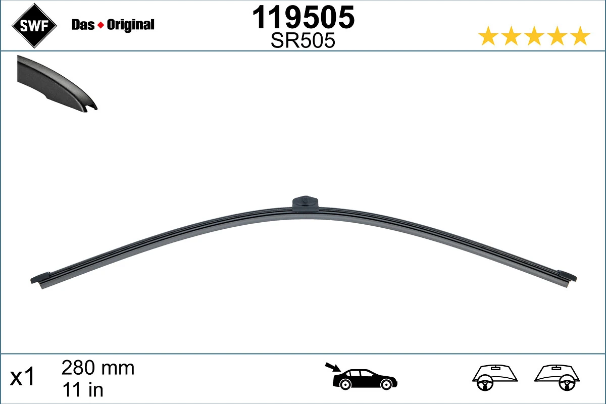 Wiper Blade DAS ORIGINAL REAR 119505