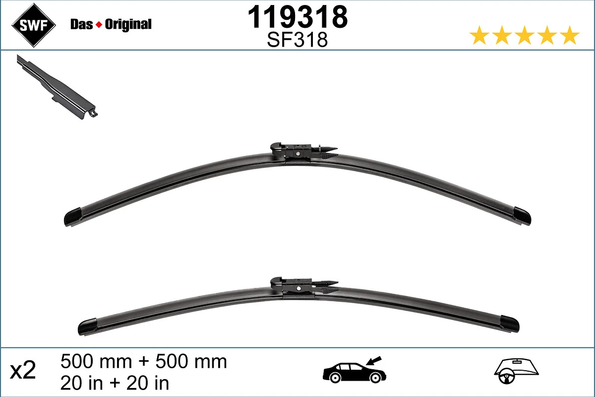 Wiper Blade DAS ORIGINAL SET 119318