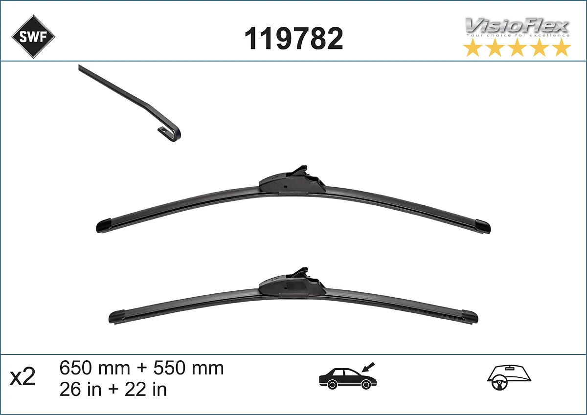 Wiper Blade ALTERNATIVE VISIOFLEX SET 119782