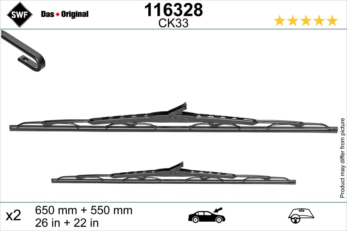 Wiper Blade DAS ORIGINAL SET 116328