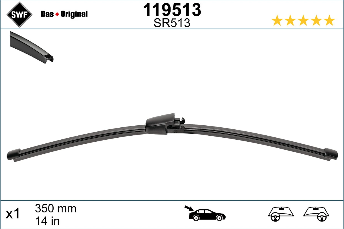 Wiper Blade DAS ORIGINAL REAR 119513