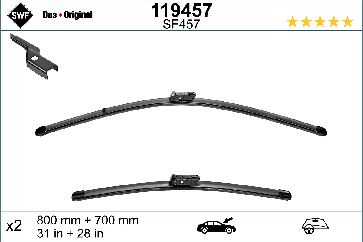 Wiper Blade DAS ORIGINAL SET 119457
