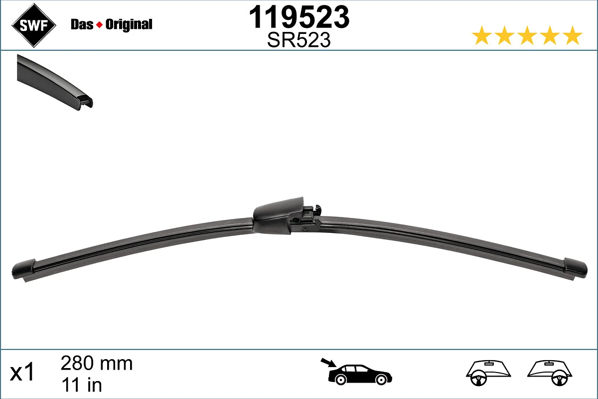 Wiper Blade DAS ORIGINAL REAR 119523