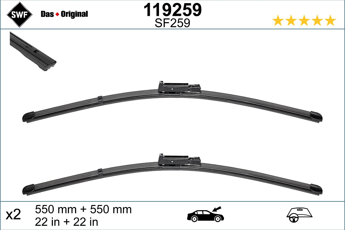 Wiper Blade DAS ORIGINAL SET 119259