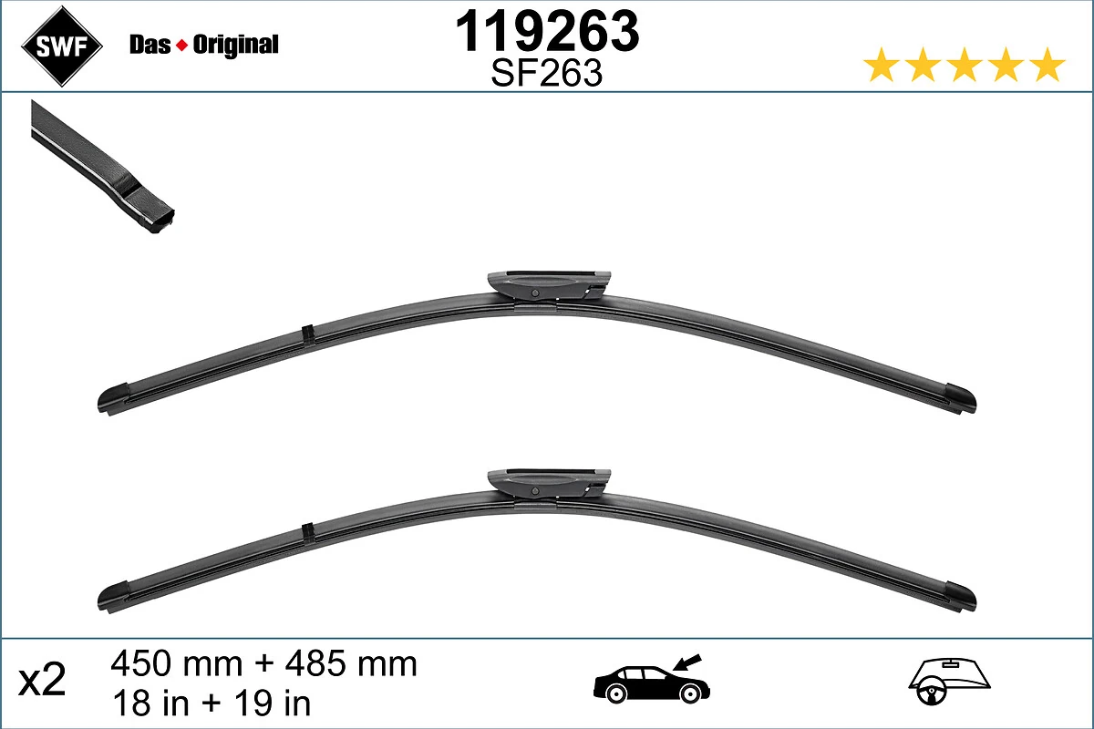 Wiper Blade DAS ORIGINAL SET 119263