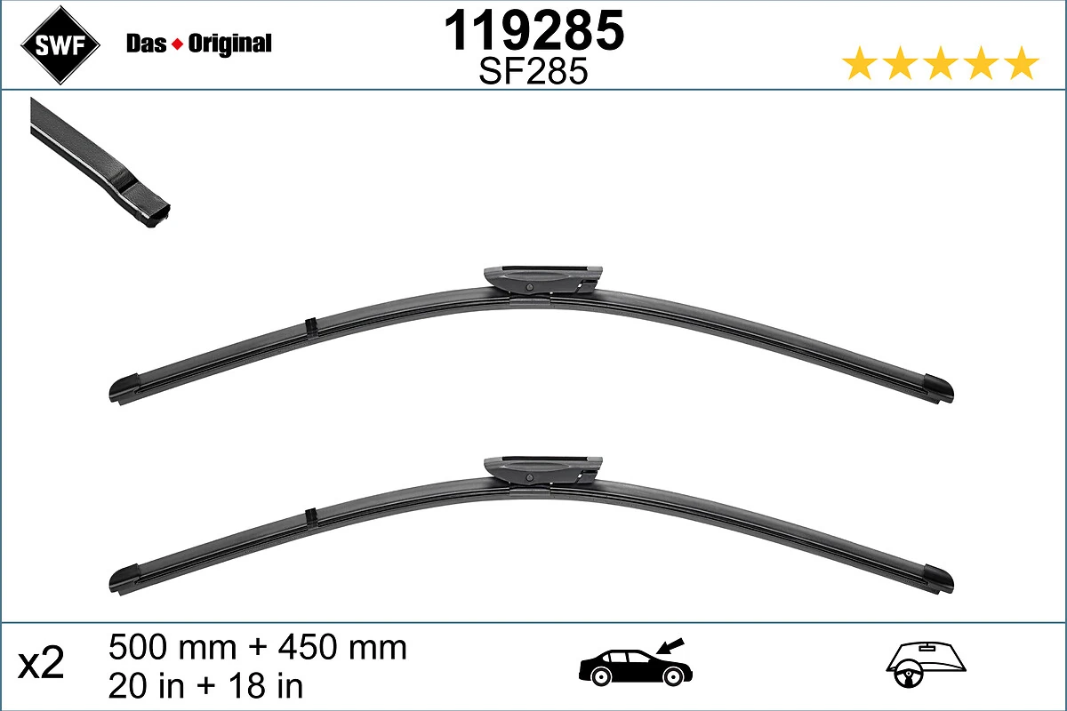 Wiper Blade DAS ORIGINAL SET 119285