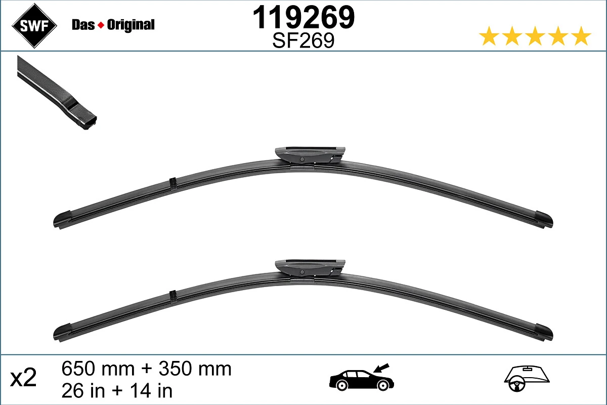 Wiper Blade DAS ORIGINAL SET 119269