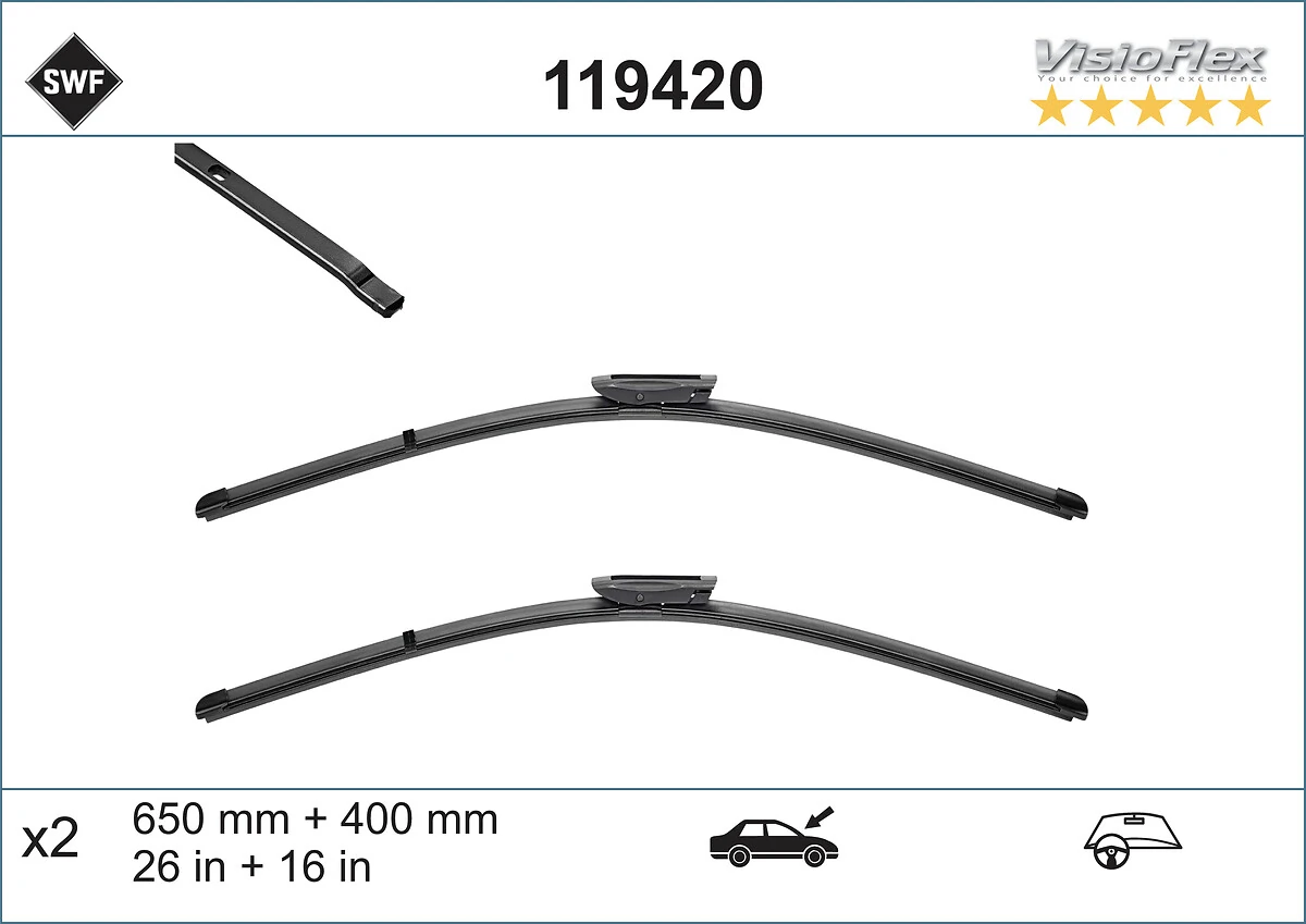 Wiper Blade ORIGINAL VISIOFLEX SET 119420
