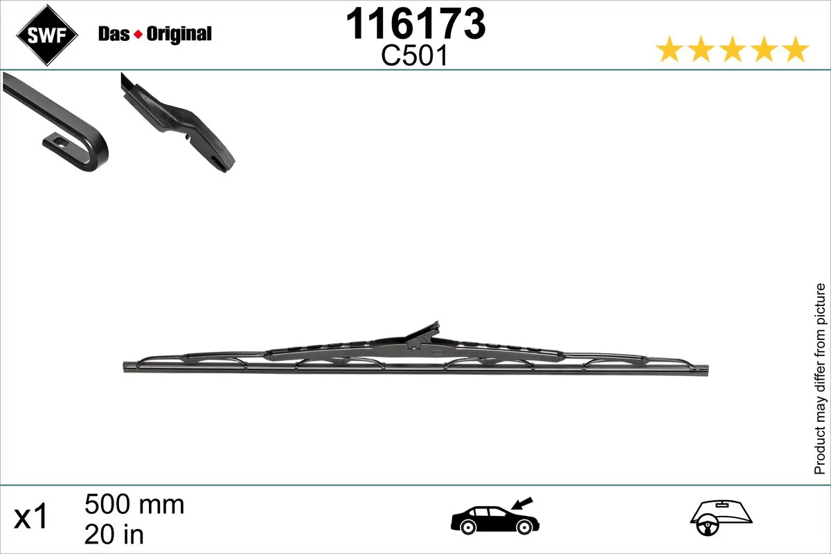 Wiper Blade DAS ORIGINAL SINGLE 116173
