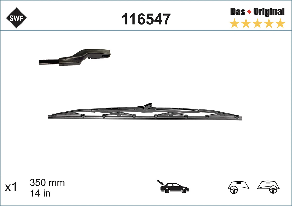 Wiper Blade DAS ORIGINAL REAR 116547